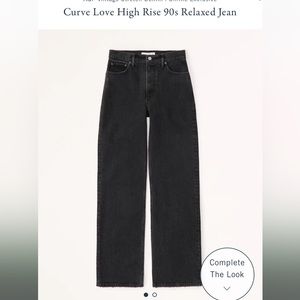 Abercrombie & Fitch 90s relaxed jean high rise black curve love